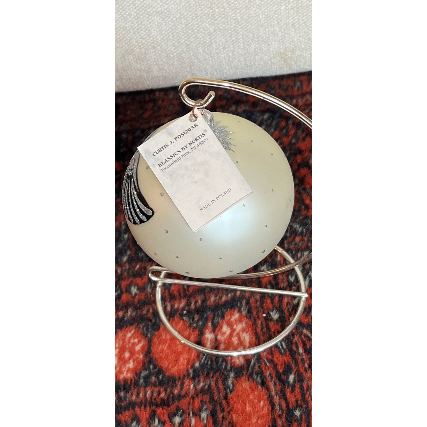 Handmade Christmas Ornament "Bentley" Winged Logo Automobile Made In Poland Klassics By Kurtis Original Tag With Stand