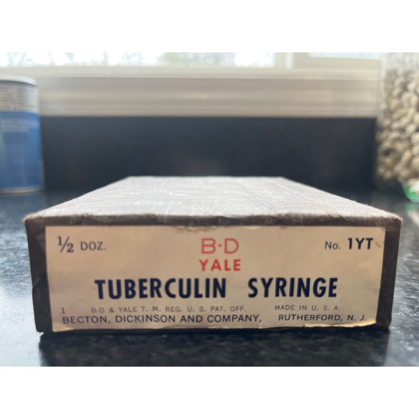 Unopened Box Of 1/2 Dozen Vintage B-D Yale 1 cc. Tuberculin Syringe No. 1YT in Box New In Box Sealed