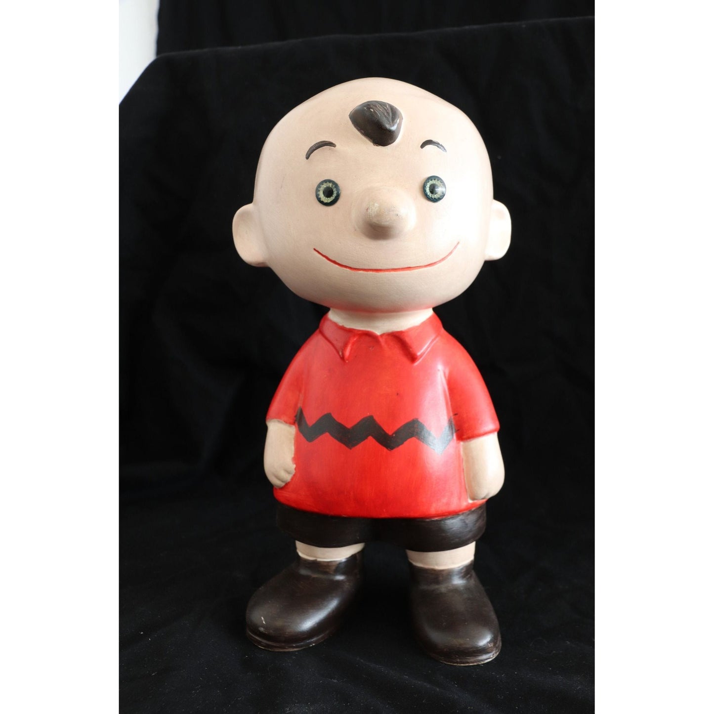 Vintage 1960's Charlie Brown Peanuts Character Ceramic Hand Made Hand Painted