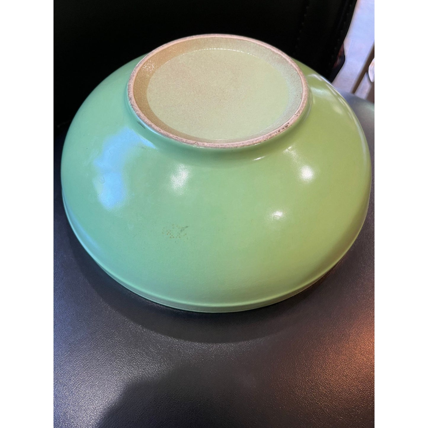 Vtg MCM 1950's Mint Green Large Bakelite Bowl 9"