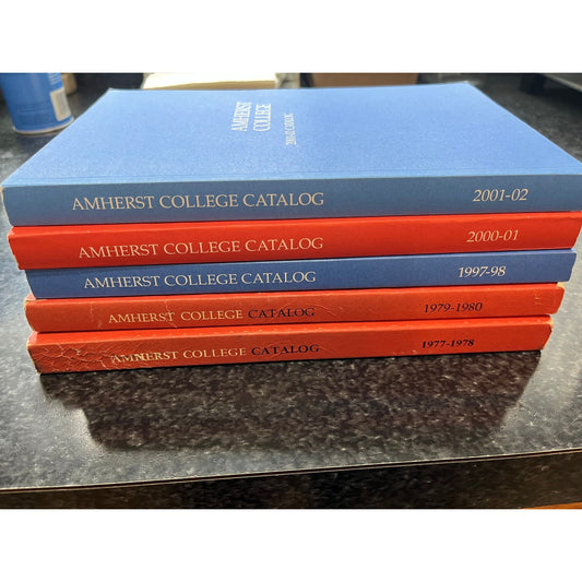 Vintage Amherst College Catalogs 1977-78, 1979-80, 1997-98, 2000-01, 2001-02 Each Sold Separately