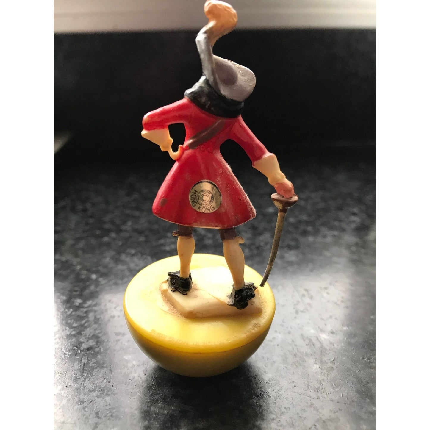 Vintage Captain Hook Marx Toy Roly Poly Made In Hong Kong Walt Disney Productions