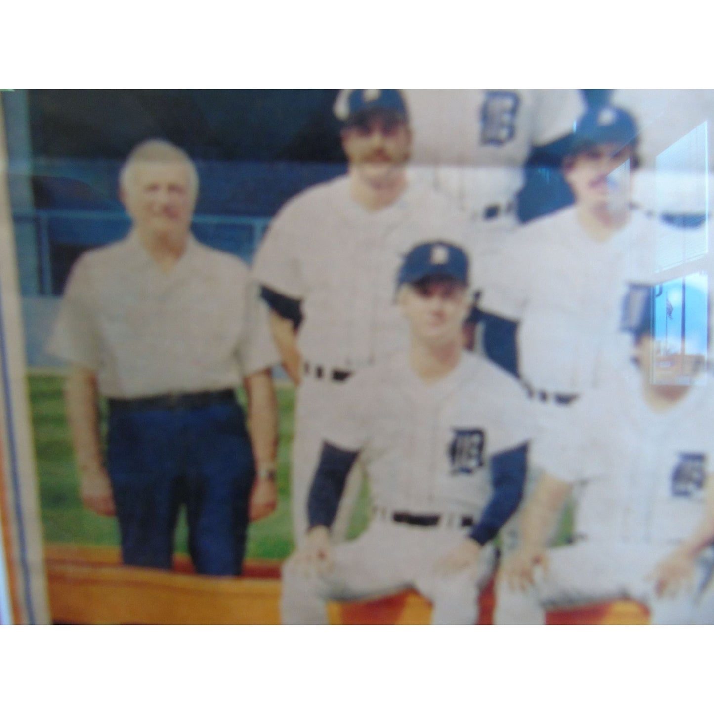 Vintage Detroit Tigers 1984 Team Poster Chris Chagnon Photography Detroit Michigan Framed