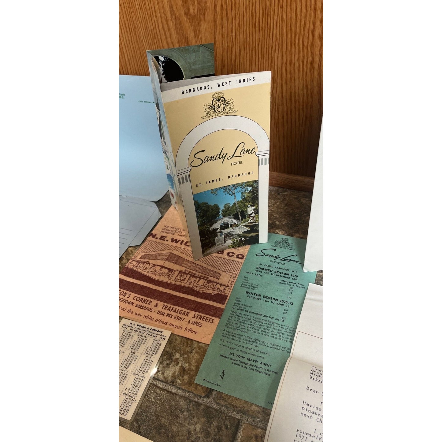 Vtg 1970 Barbados Sam's Lord Castle Sandy Lane Hotel Bridgetown Lot Of 12 Items Stationery Drink Stirrers Pamphlets Calendar