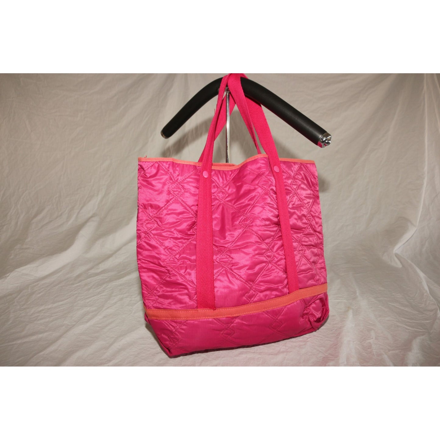 Vintage Hot Pink Extra Large Quilted Tote Bag