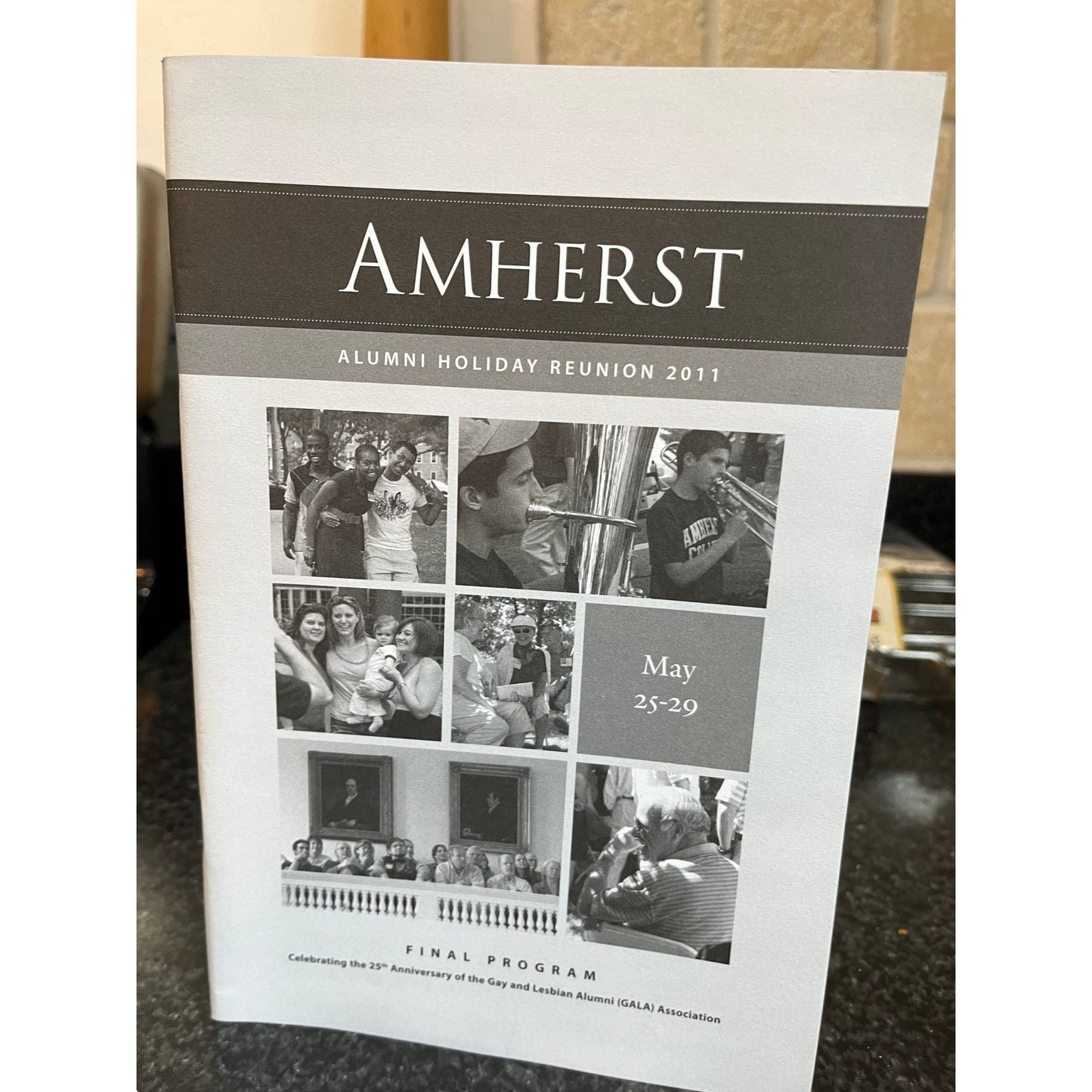 Vtg Amherst College Brochure Alumni Holiday Reunion Weekend 2011 May 25-May 29 25th Anniversary Of The Gay & Lesbian Alumni GALA