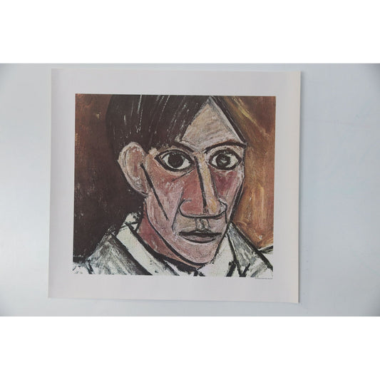 Vtg Picasso Self Portrait Print The National Prague Gallery Poster Produced By Time Magazine 13" x 5"