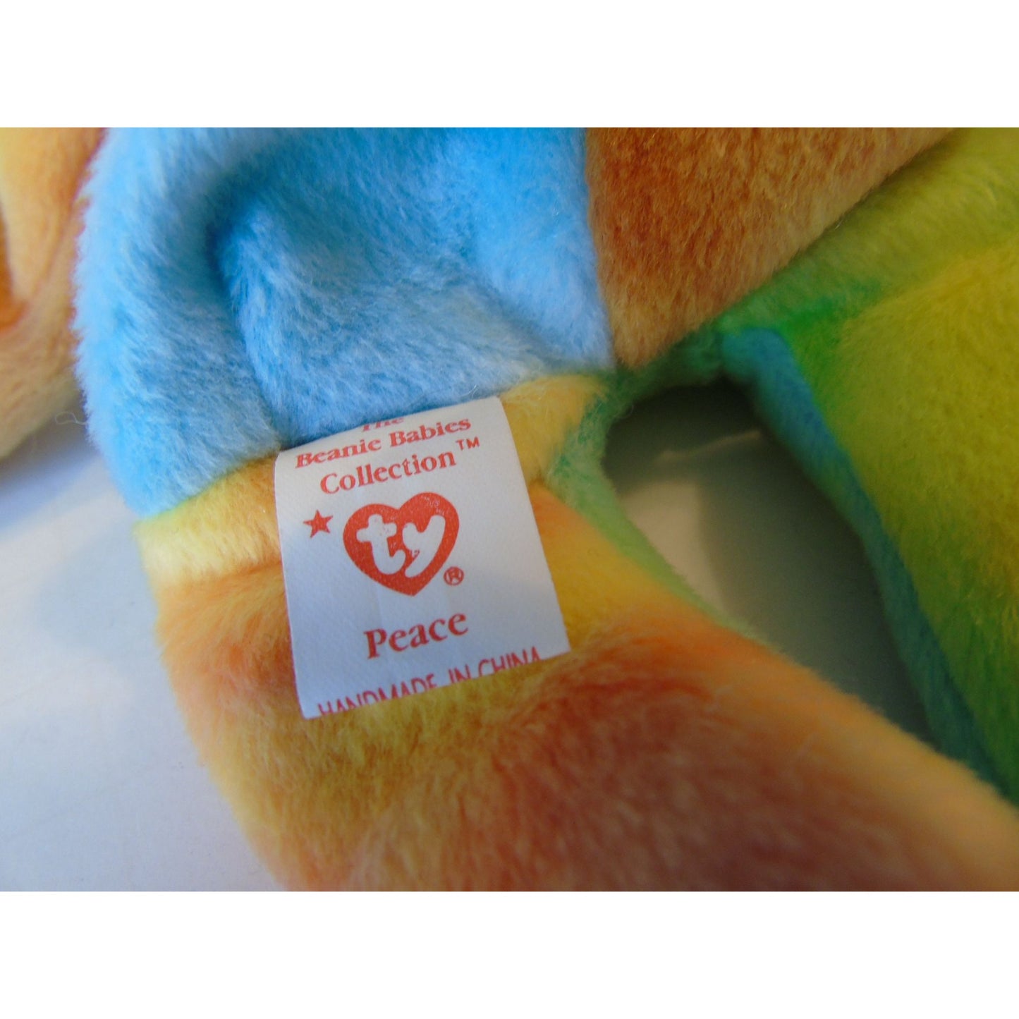 Ty Beanie Babies Peace Bear New With Tag 2-1-96 Style 4053 Tie Dye