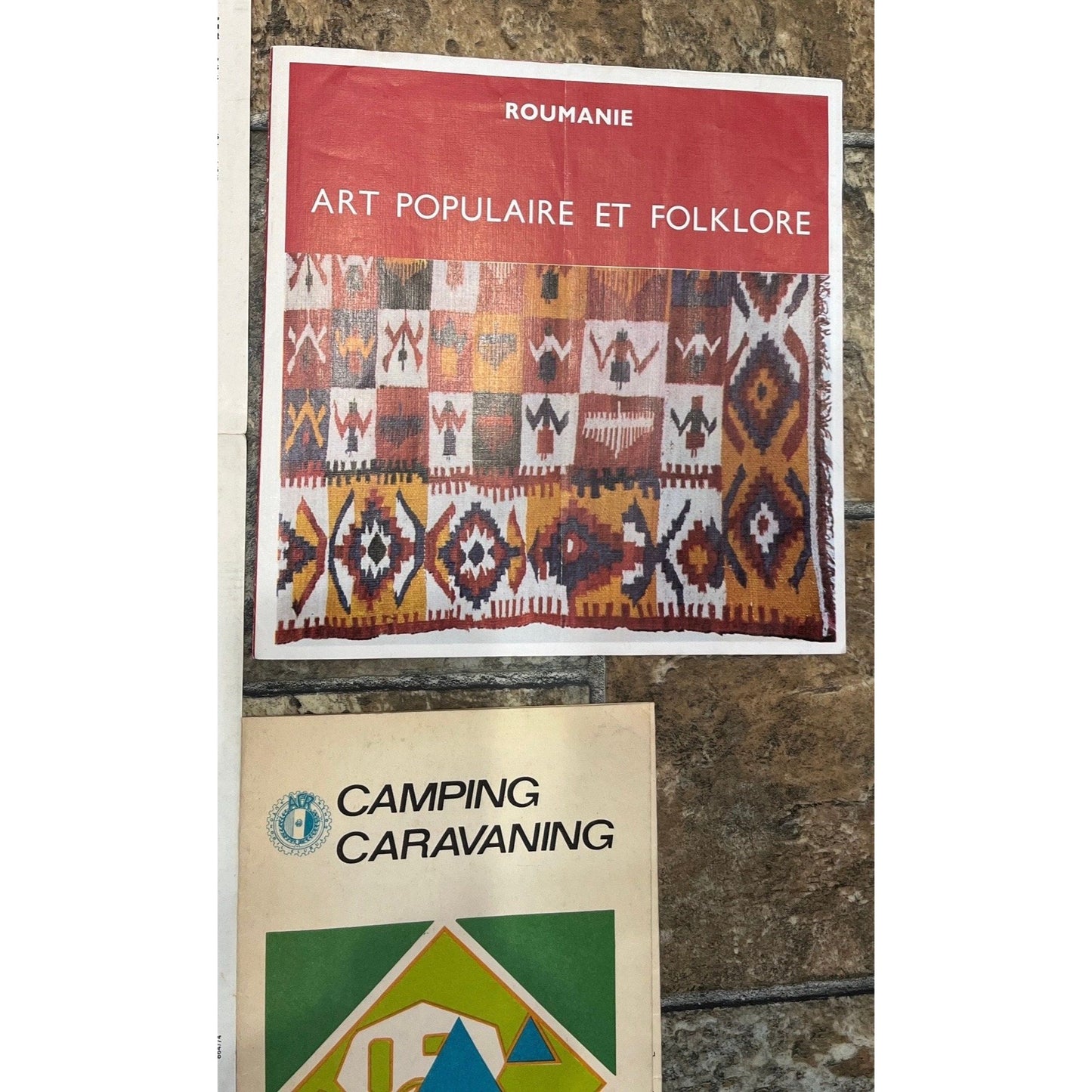 Vtg 1975 Romania Lot of 6 Items Art Folklore, Map of Bucharest, Camping in Romania, The Delts Danube, Poiana Brasov, Welcome Bucharest