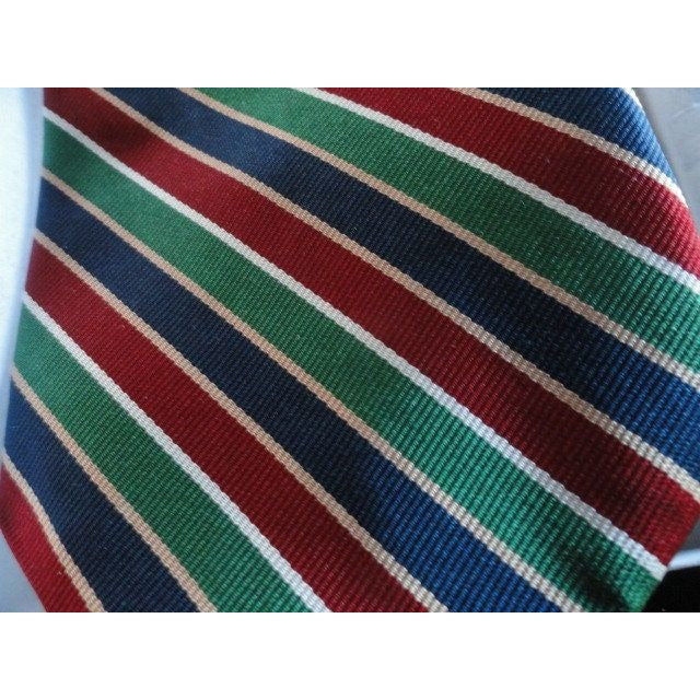 Vintage Men’s Resilio All Silk Striped Tie Mackenzie’s Men’s Clothing Store Red Blue Green Gold