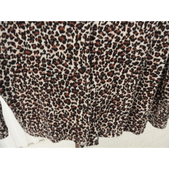 Vtg Women’s Rainforest Café Animal Print Long Sleeve Blouse Small Chest Pocket Made In Turkey 100% Cotton