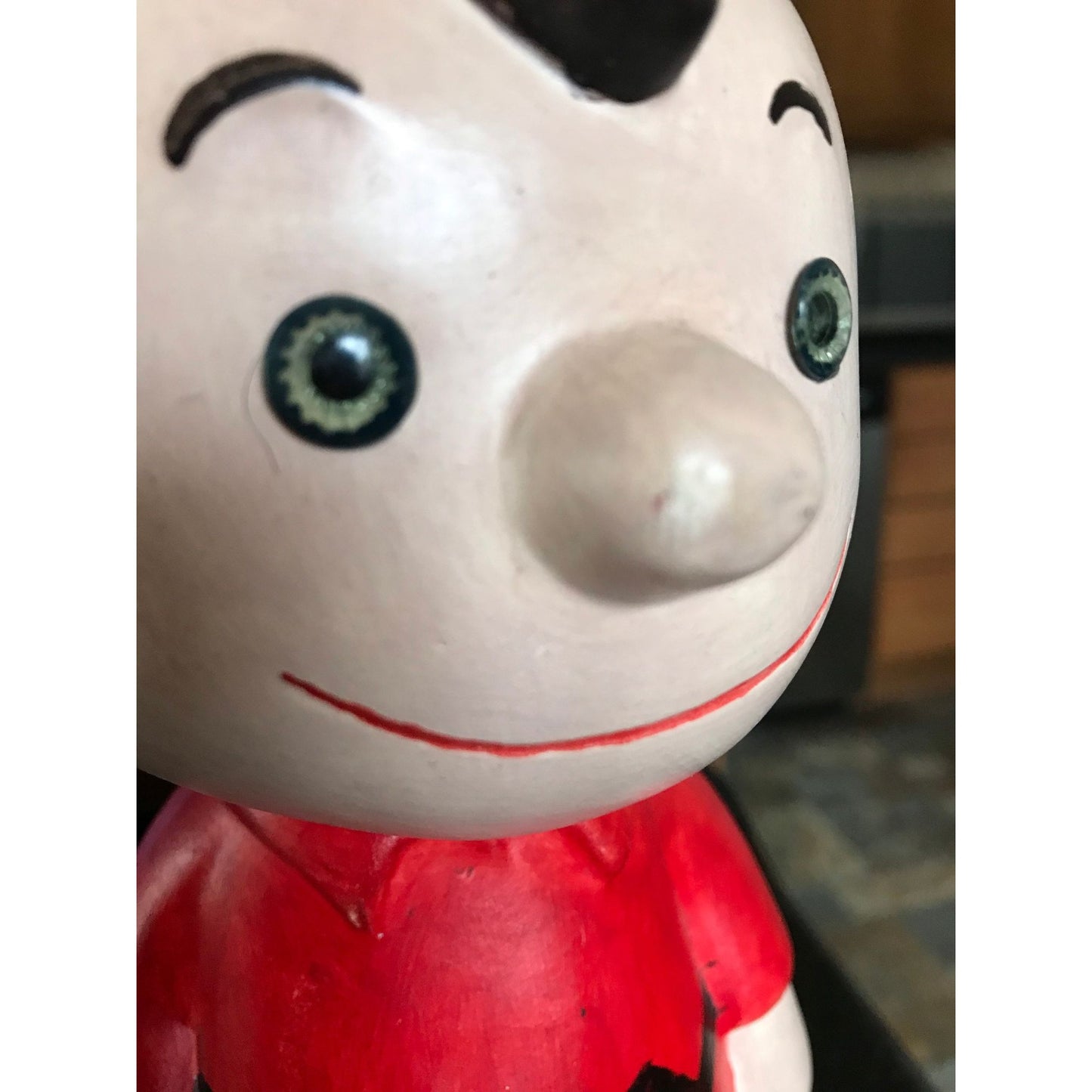 Vintage 1960's Charlie Brown Peanuts Character Ceramic Hand Made Hand Painted