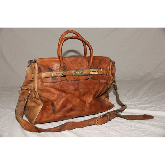 Birkin Genuine Leather Carry On Bag Luggage Handmade In Argentina Shoulder Cross Body Strap