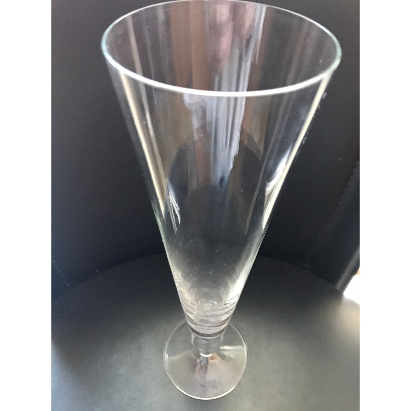 Vtg Pilsner Beer Glasses with an oval Ball Design Towards The Base Of The Tapered Glass 10 ozs.