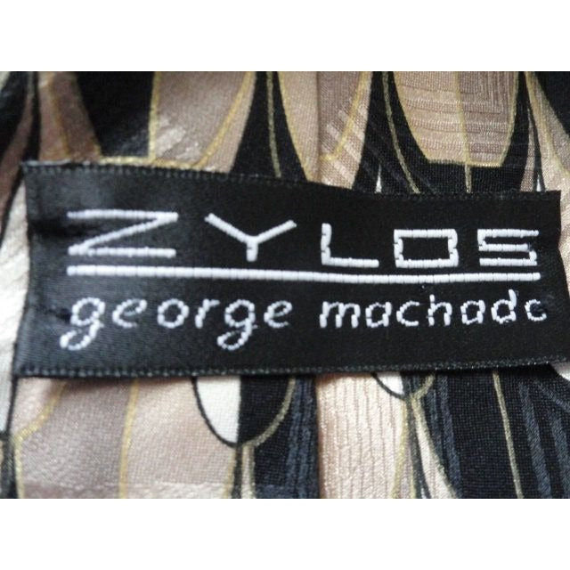 Vintage Men’s ZYLOS George Machado Geometric Tie 100% Italian Silk Made In USA