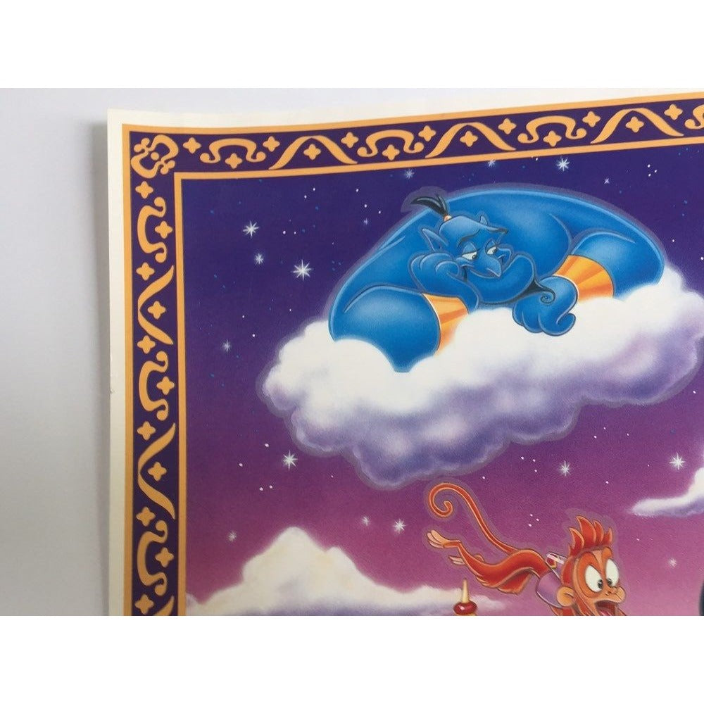 Vintage Aladdin Poster 1992 Walt Disney Classic Embossed Paper Walt Disney Company