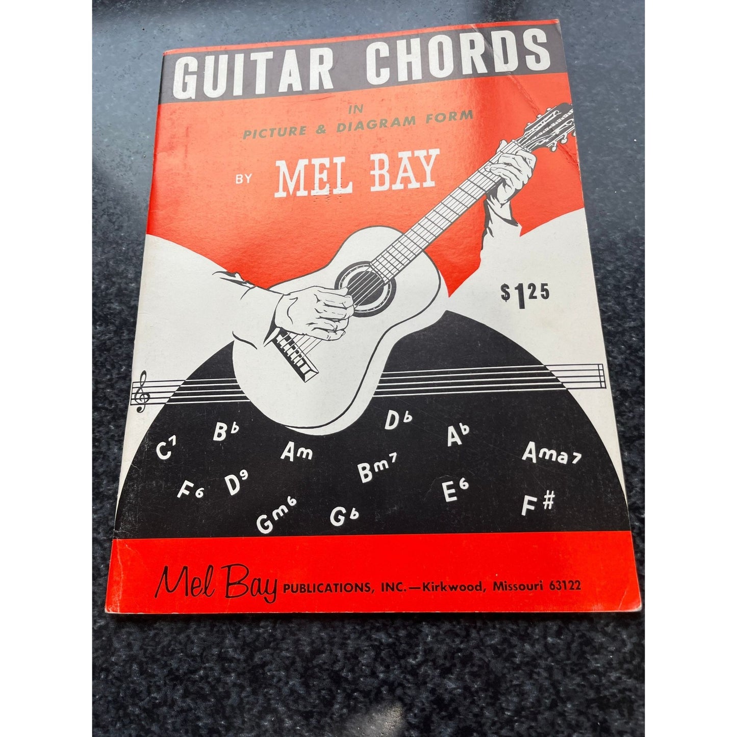 Vintage 1959 Mel Bal Guitar Chords in Photo Diagram Form First Edition