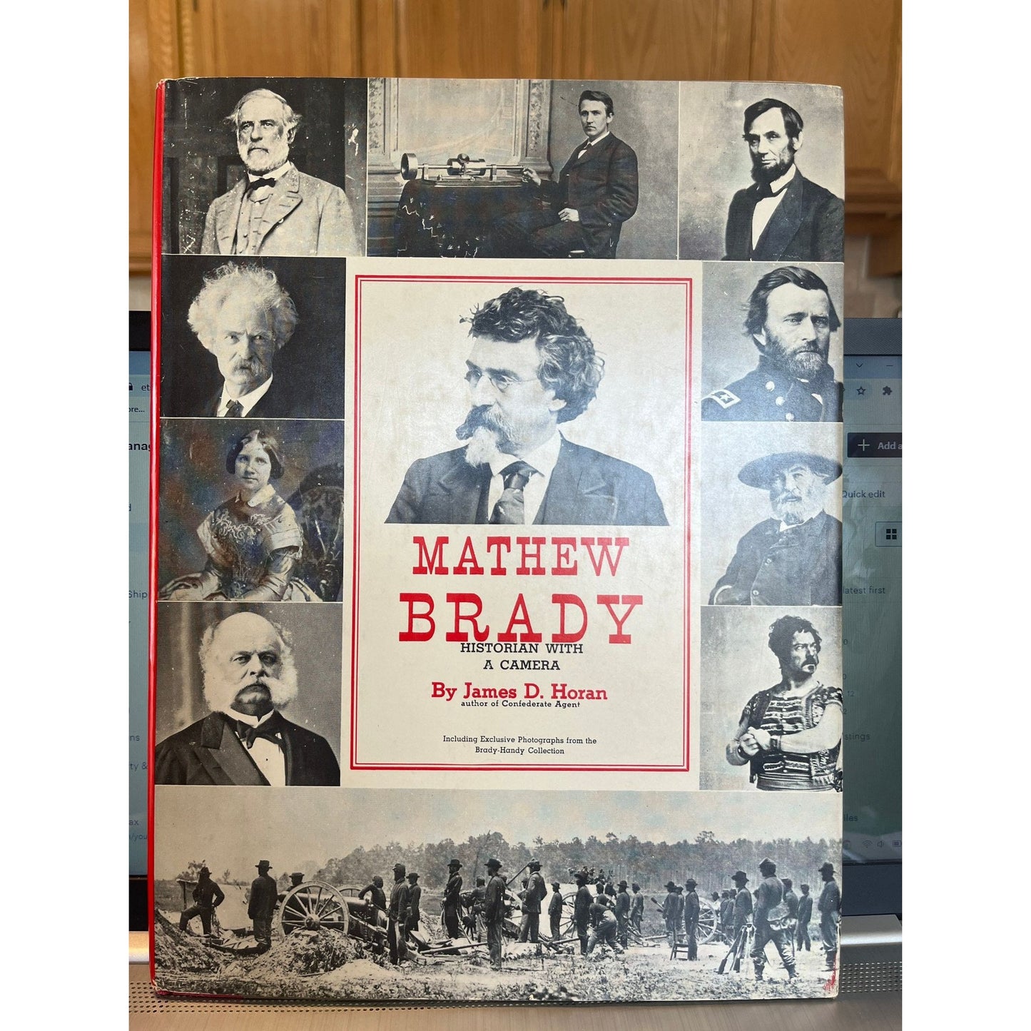 Vintage 1955 Mathew Brady Historian With A Camera Photography During Civil War Dust Jacket