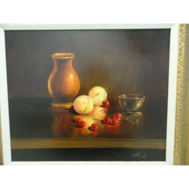 Vintage EVA MAKK Oil Painting Untitled "Still Life" 1960’s 32" x 27 1/2" Beautifully Framed