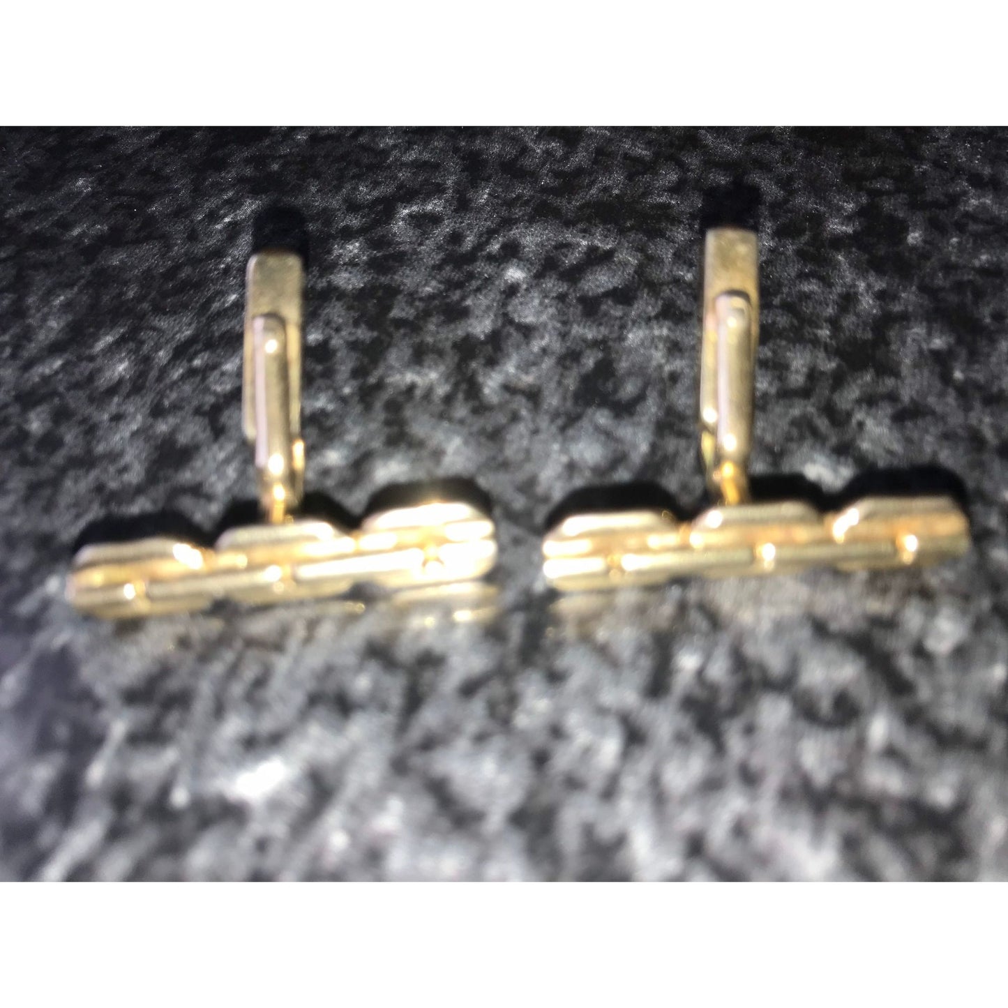 Vintage Gold Tone Brutalist MCM Cufflinks By Swank Woven Metal Design