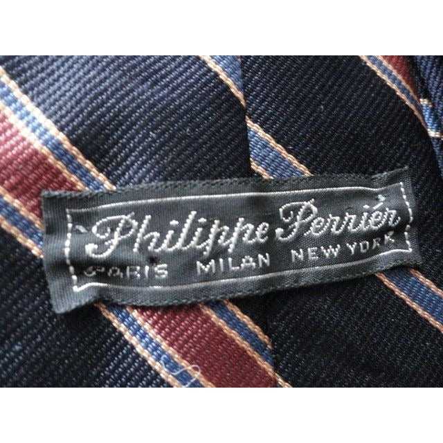 Vintage Men’s Philippe Perrier Tie Paris Milan New York Striped 100% Silk NWOT