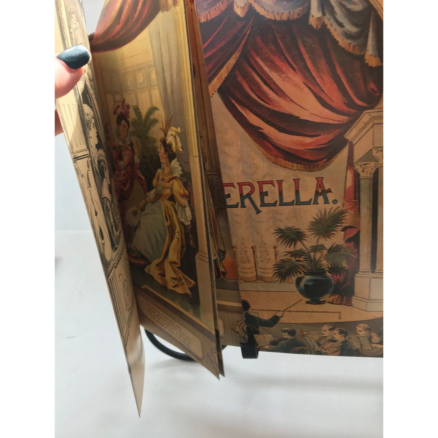 Vintage 1891 Scarce Victorian Book Cinderella Theater Pantomime Toy Book By McLoughlin Replica Of The Antique Original