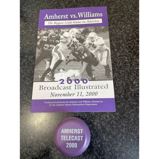 Vtg November 11, 2000 Amherst vs. Williams Football Game Guide Program Exclusive Alumni Guide & Yoyo