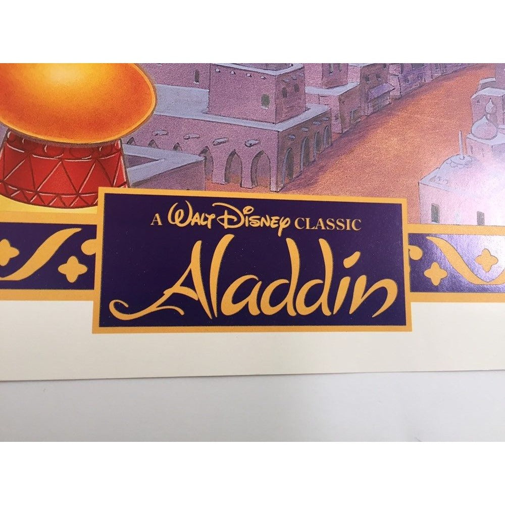 Vintage Aladdin Poster 1992 Walt Disney Classic Embossed Paper Walt Disney Company