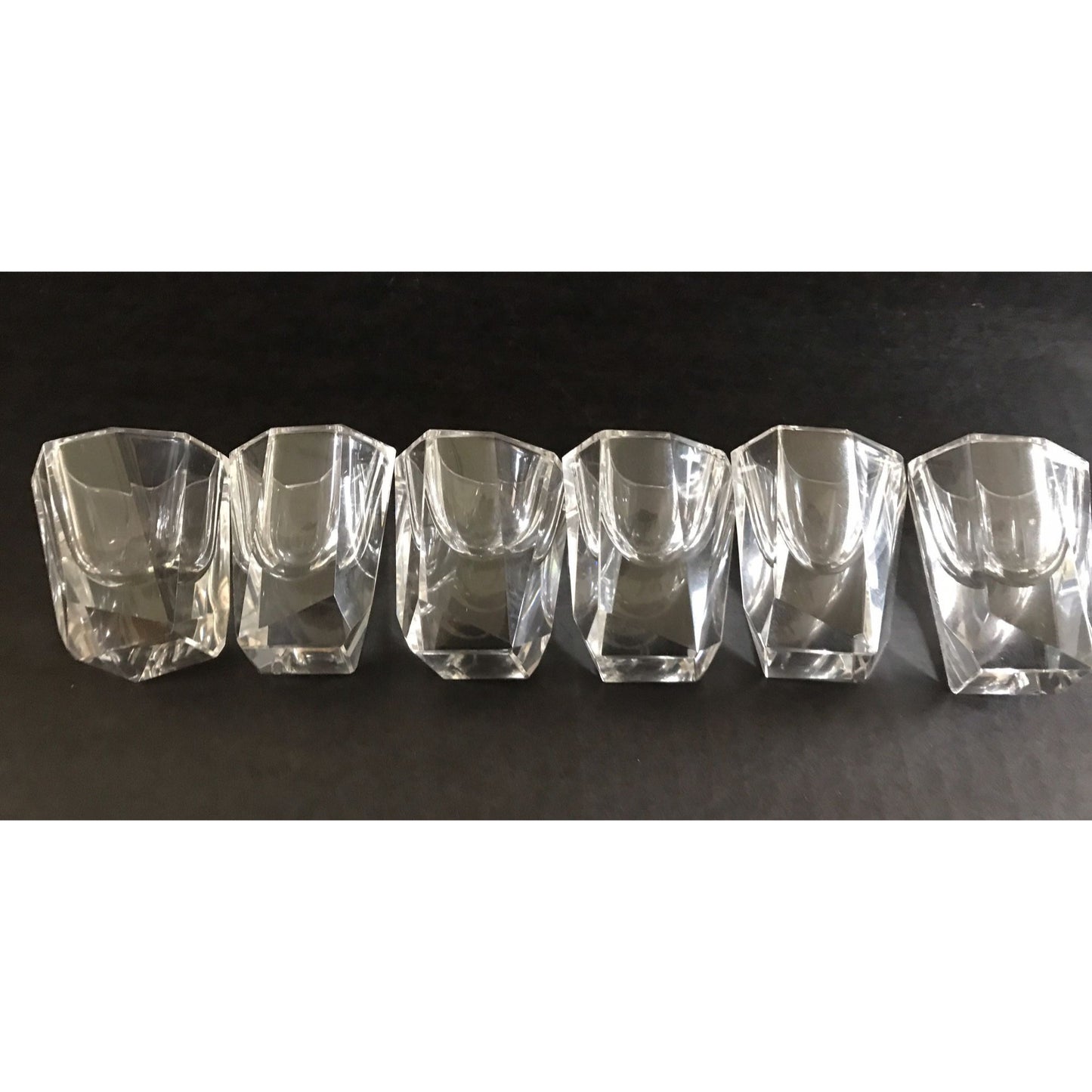 Vintage c1930s Art Deco Rare Signed Moser Karlsbad Decanter Bohemian Glass Set With 6 Glasses