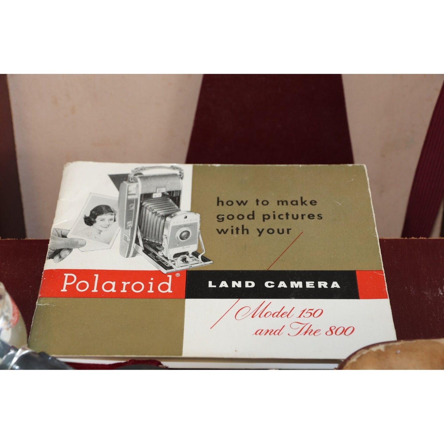 Vtg Polaroid Land Camera Model 150 And The 800 Complete With Carrying Case Manual Flash