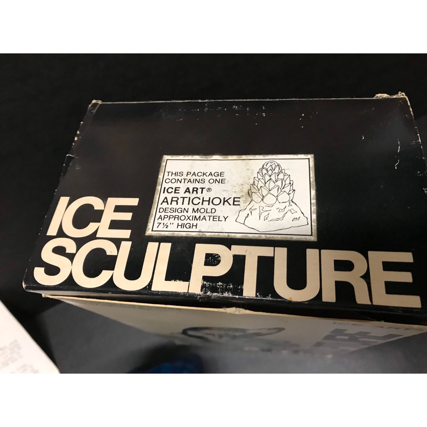 Vintage 1980's Artichoke Ice Art Sculpture On A Wave CBL Specialties Original Box And Instructions