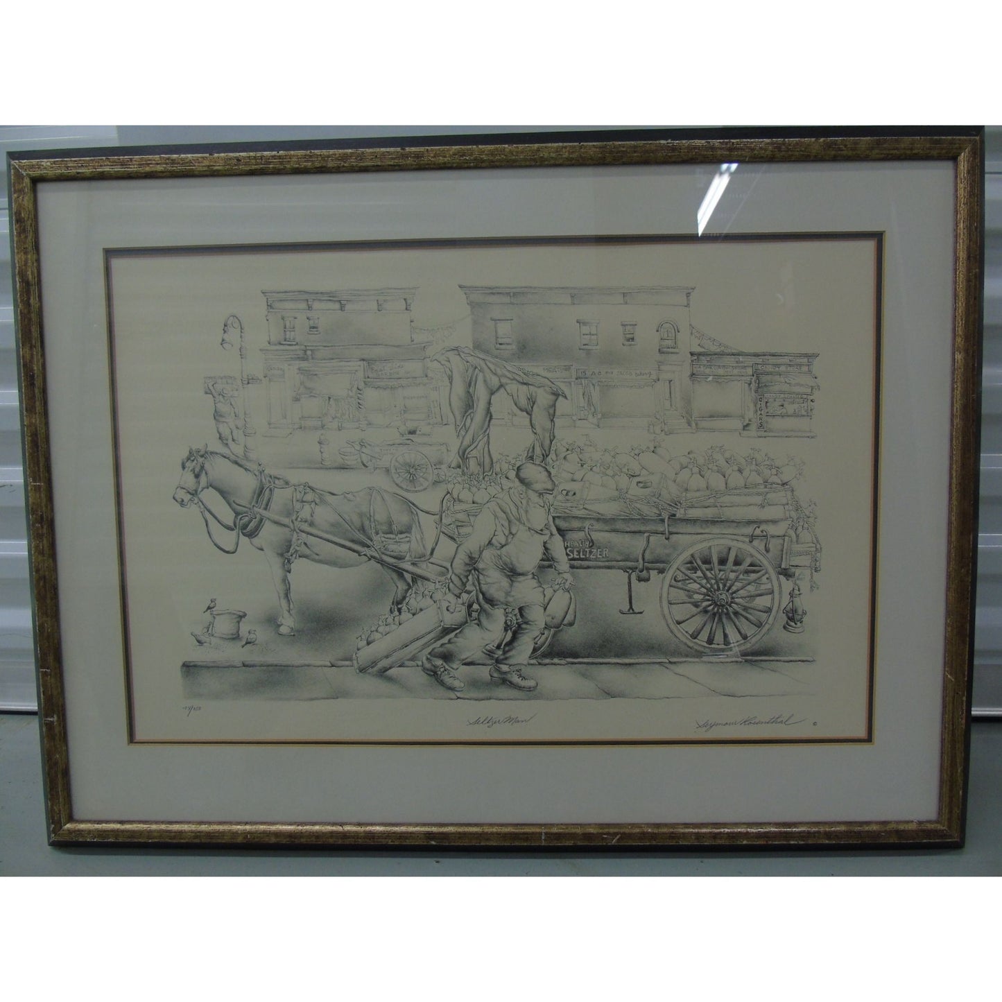 New York City Artist Seymour Rosenthal (1921-2007) “Seltzer Man” 104/250 Signed in Pencil