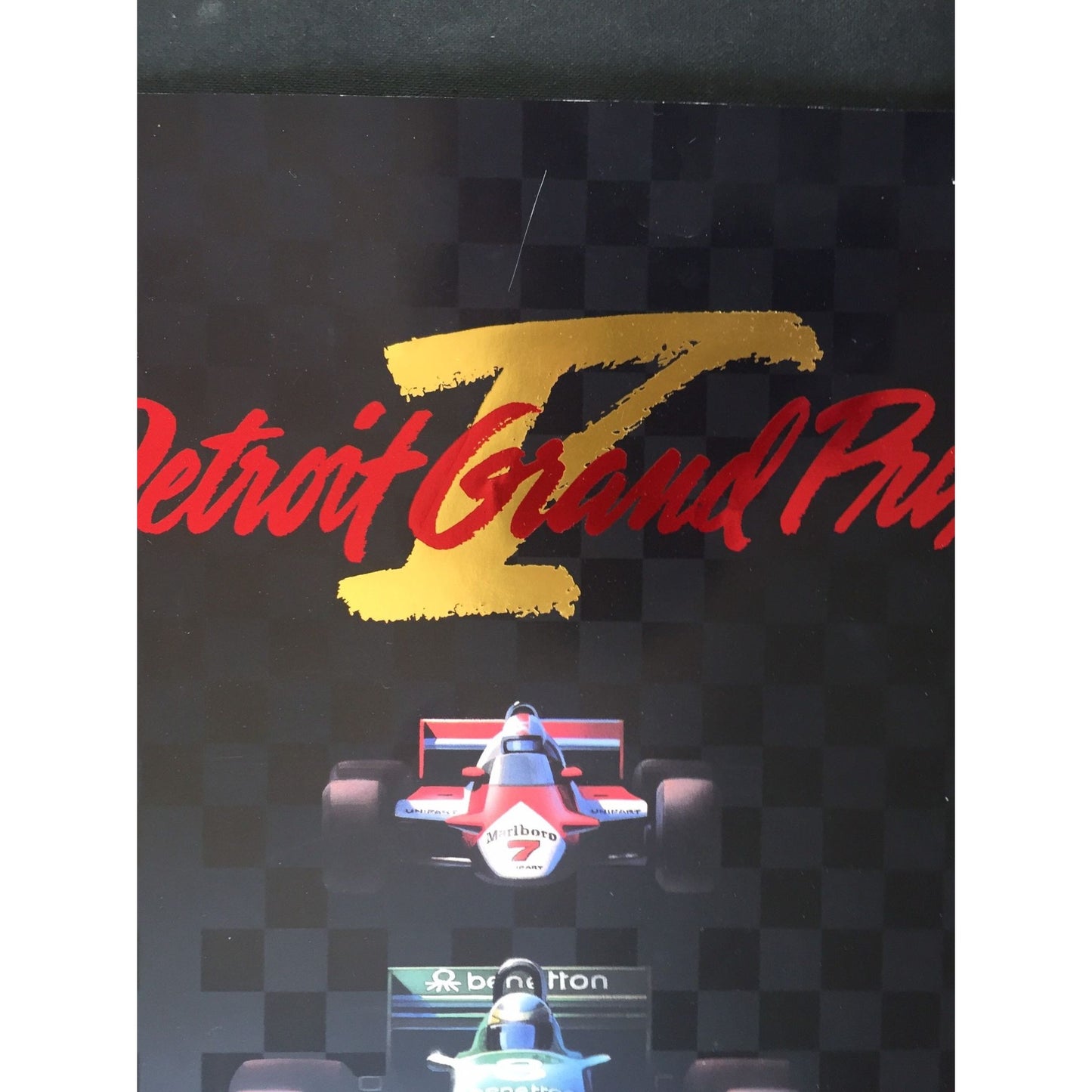 Vintage 1986 Detroit Grand Prix Poster V June 20 21 22 Detroit Renaissance Grand Prix, Inc. 1986