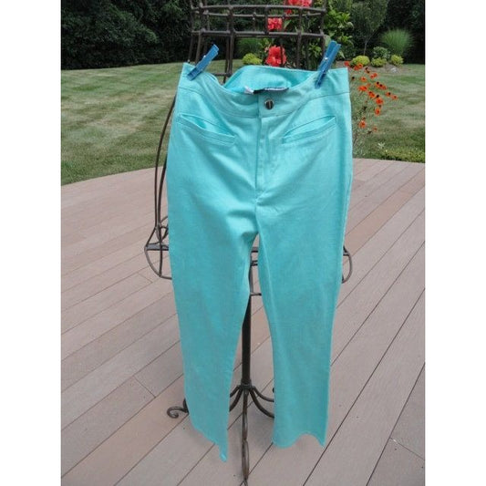 Women’s DOLLHOUSE Pants Bright Blue Bell Bottom 7″ Flair XS NWOT Low Cut