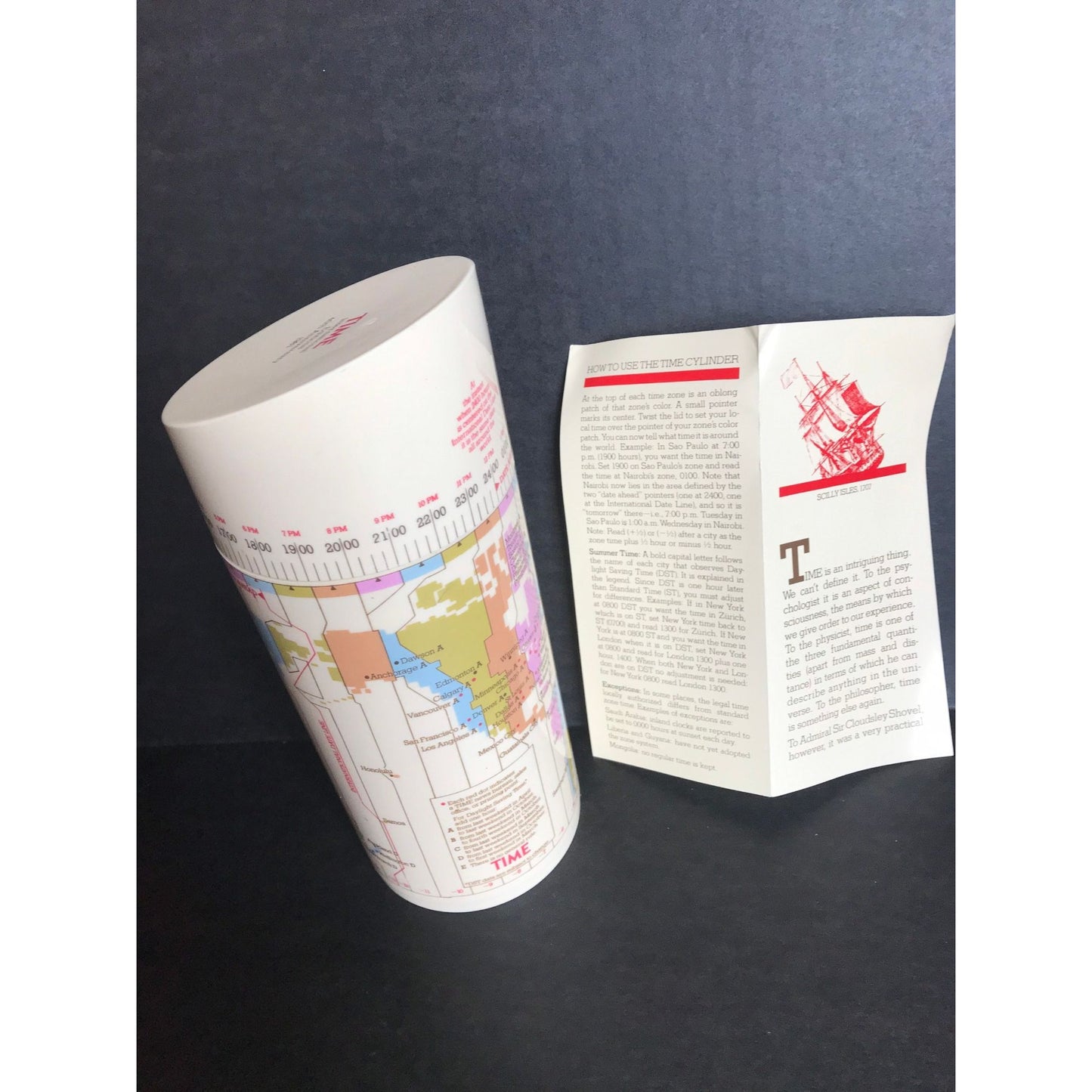 Vintage 1981 Time Magazine International Editions 40th Anniversary Time Cylinder Made In England