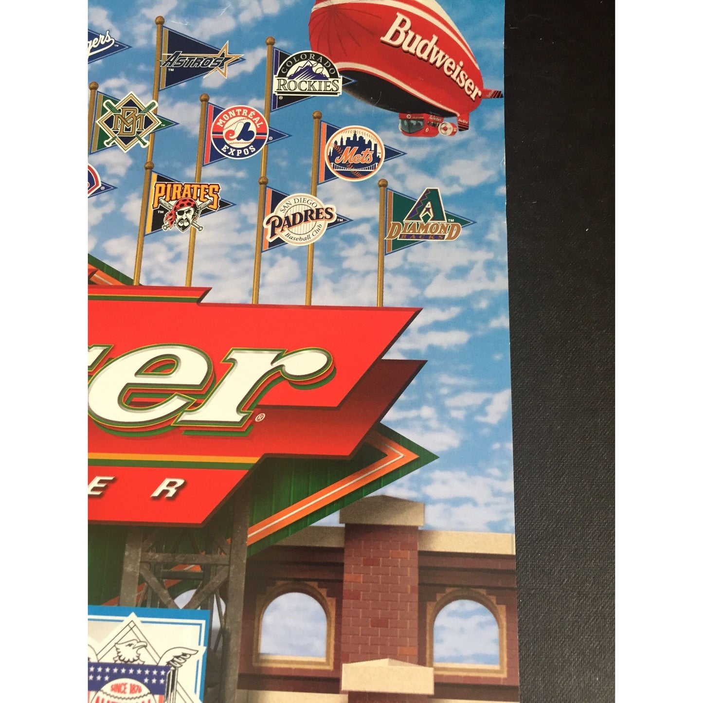 Detroit Tigers 1999 Budweiser MLB Poster Baseball Schedule Official Beer American League Bud Light