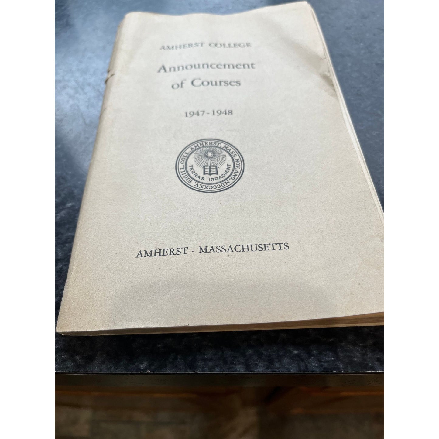 Vintage Amherst College Announcement Of Courses 1947 -  1948 Amherst Massachusetts