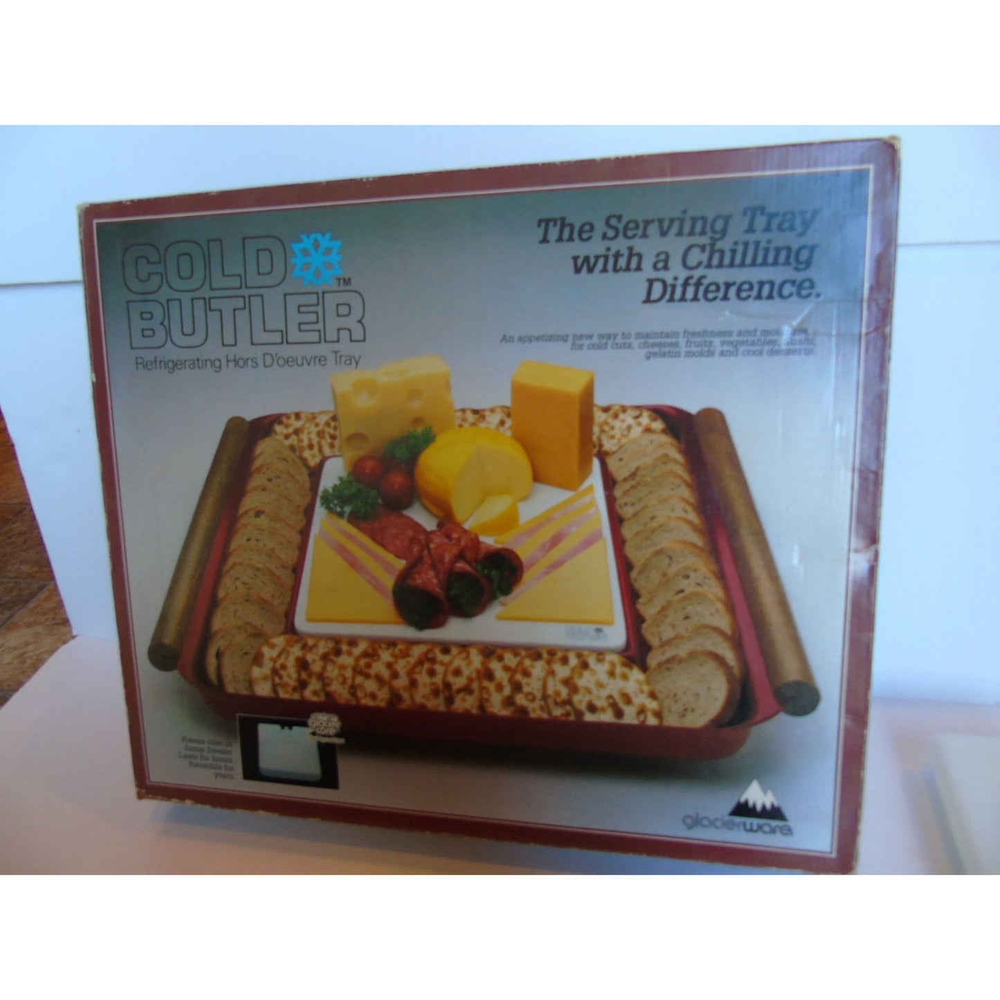 Vintage 1981 Cold Butler Refrigerating Hors d 'Oeuvres Tray Glacierware Franco Design