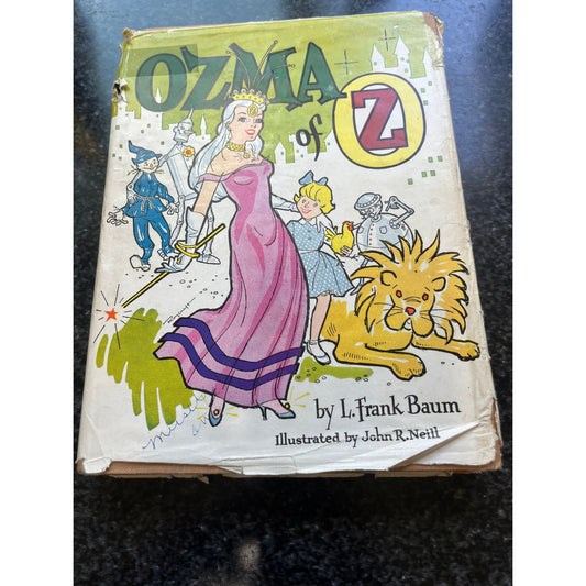 Vtg 1950 Ozma of Oz Hardcover Book Illustrated by John R. Neill by Baum, L. Frank Wizard Of Oz