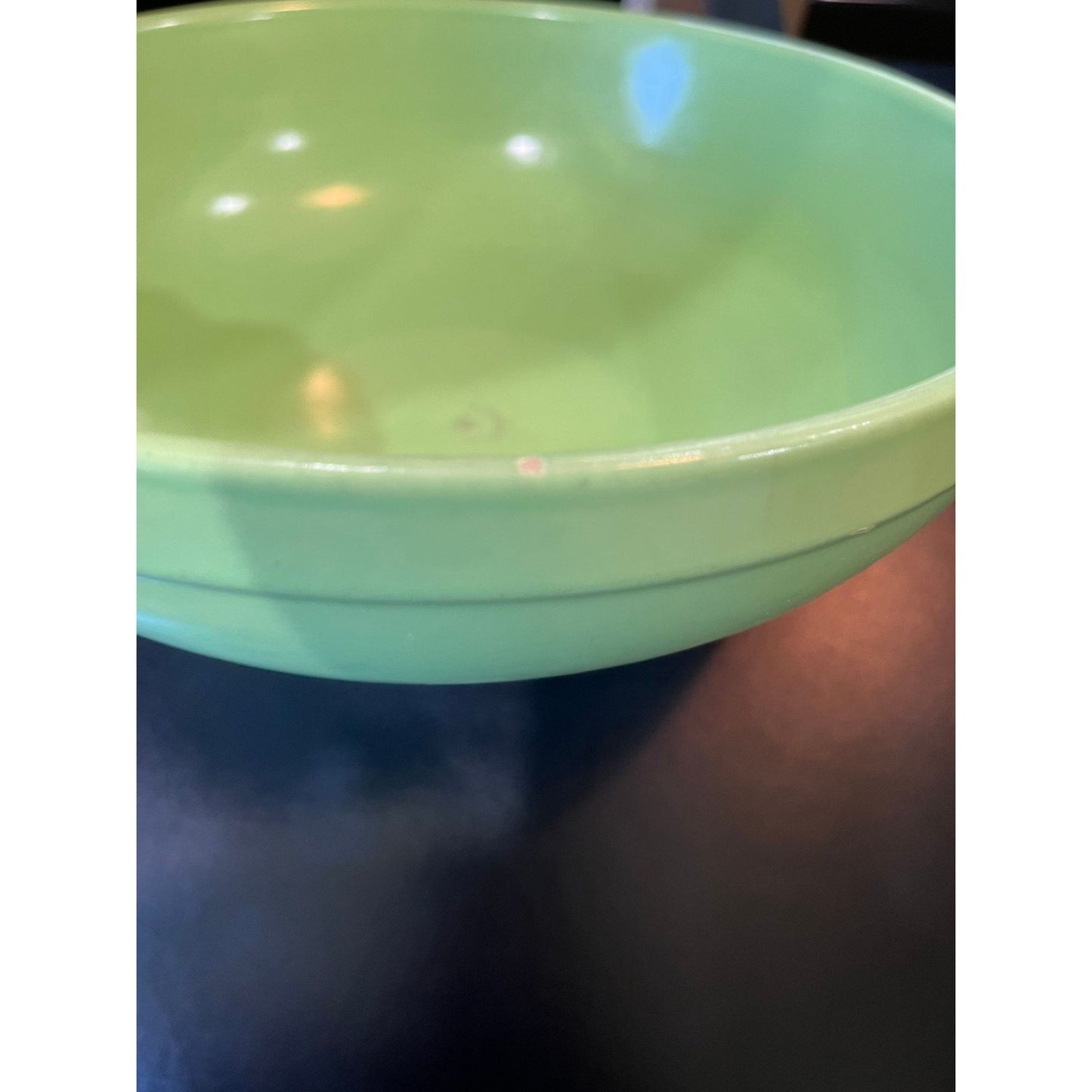 Vtg MCM 1950's Mint Green Large Bakelite Bowl 9"