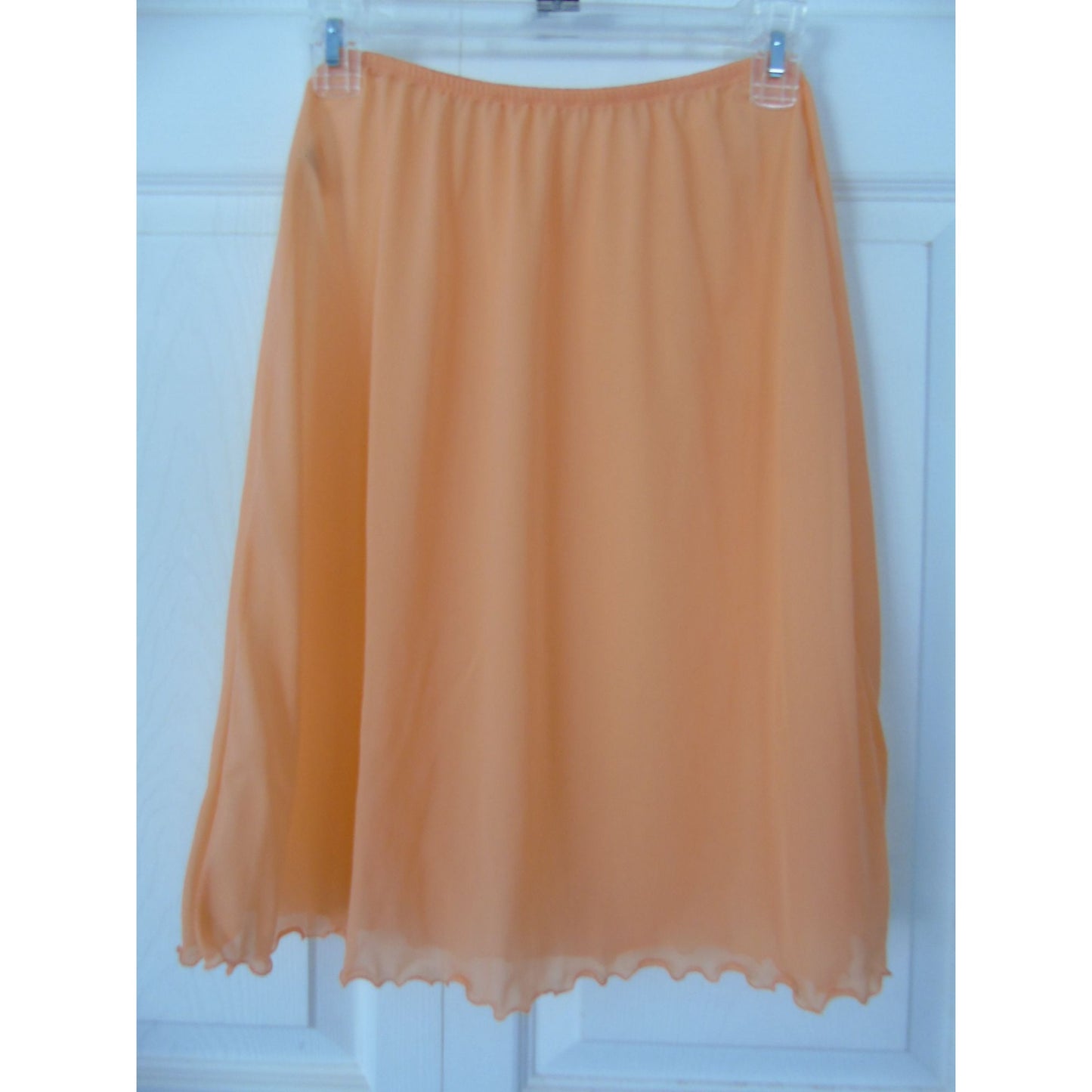 1960's Vassarette Orange Nylon Slip Size A Sm Metric Size 90 Munsingwear Inc. Crepelon II