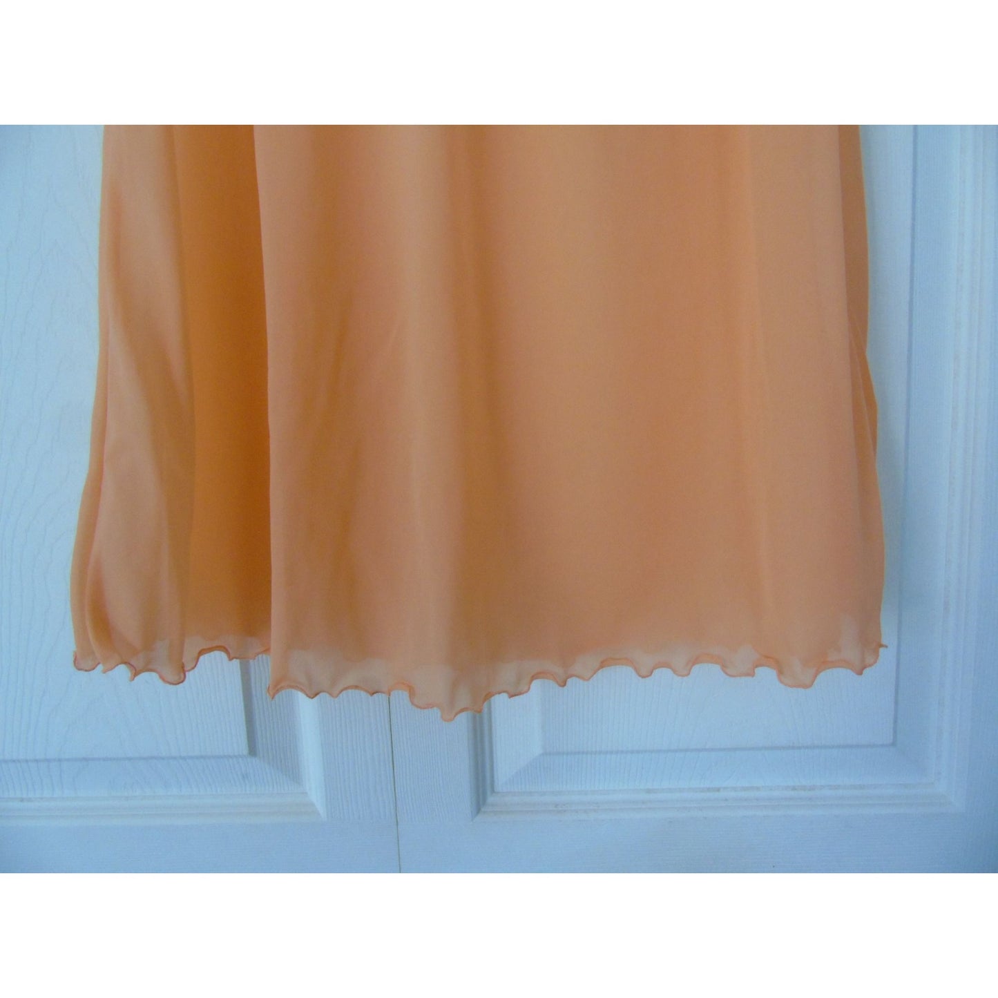 1960's Vassarette Orange Nylon Slip Size A Sm Metric Size 90 Munsingwear Inc. Crepelon II