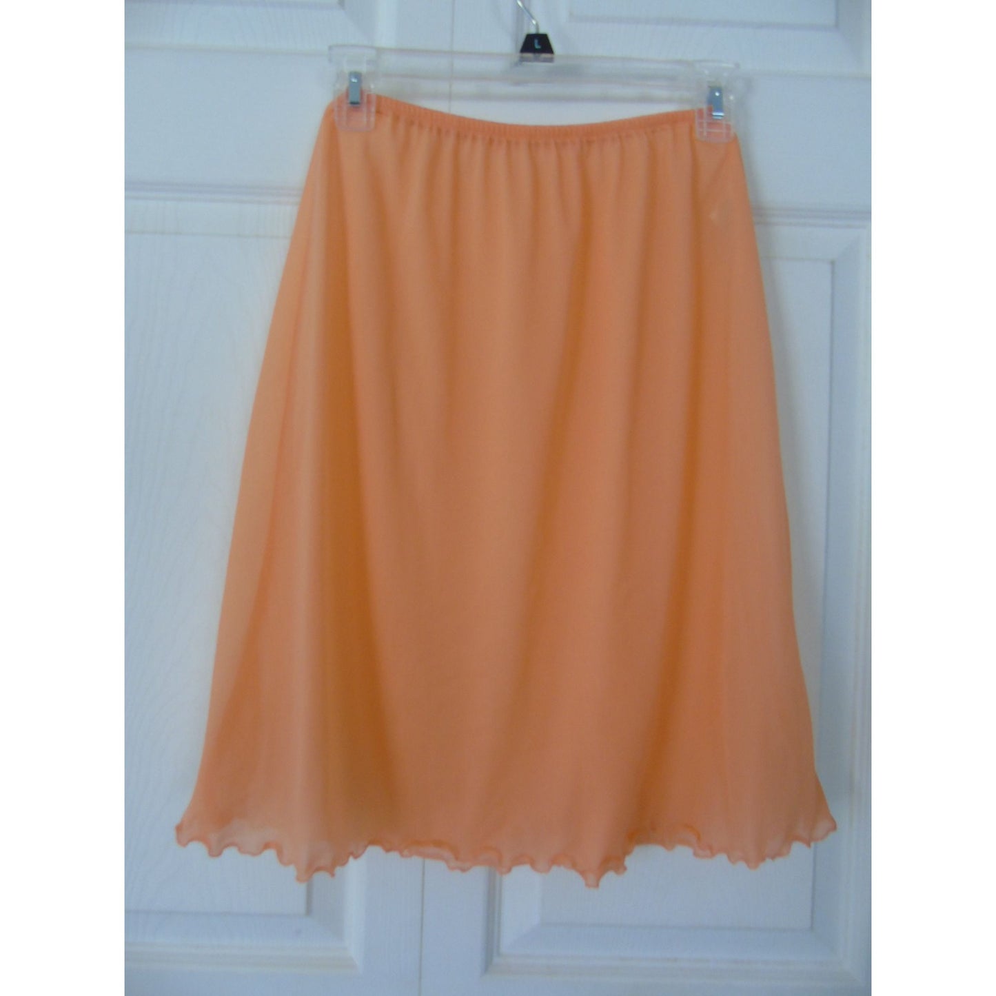 1960's Vassarette Orange Nylon Slip Size A Sm Metric Size 90 Munsingwear Inc. Crepelon II