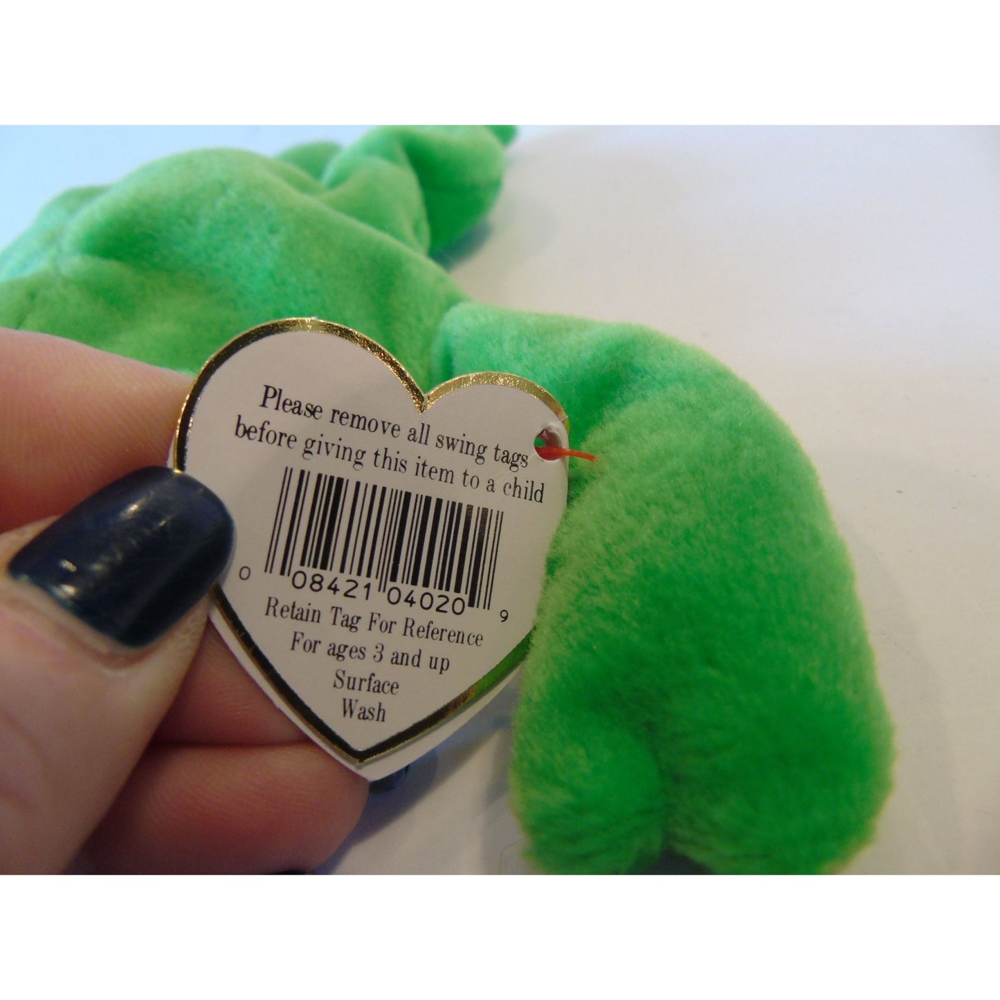 Ty Beanie Babies Legs The Frog Birth Date 4-25-93 Style Number 4020