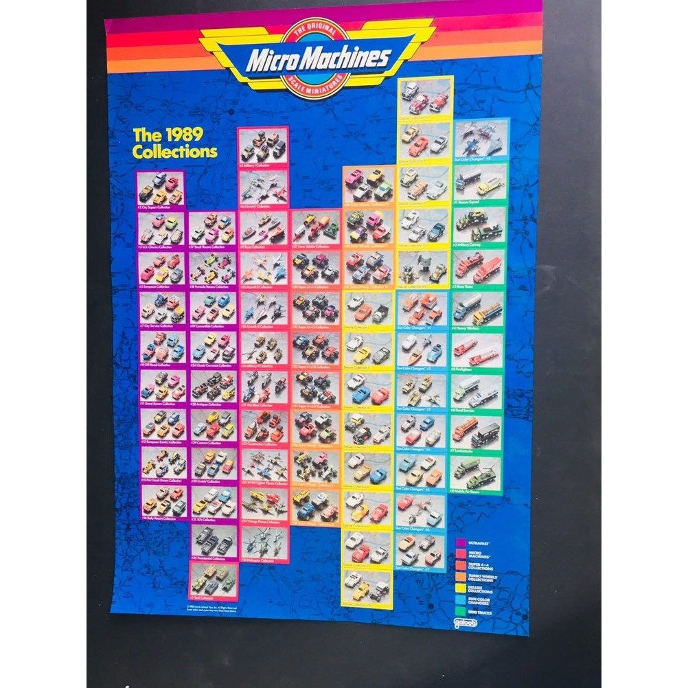 Micro Machines Poster Lewis Galoob Toys 1988 Scale Miniatures The 1989 Collection