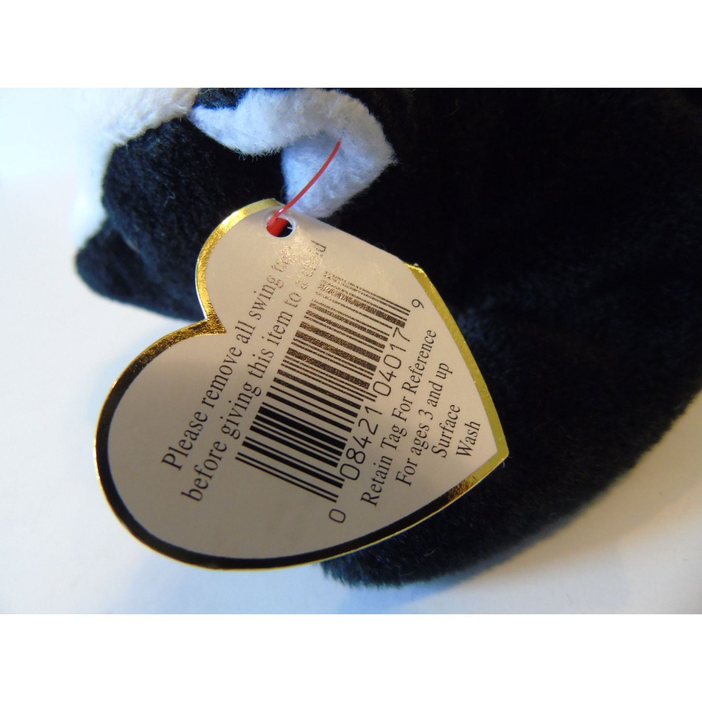 Ty Beanie Babies Stinky The Skunk Birth Date 2-13-96 Style No. 4017