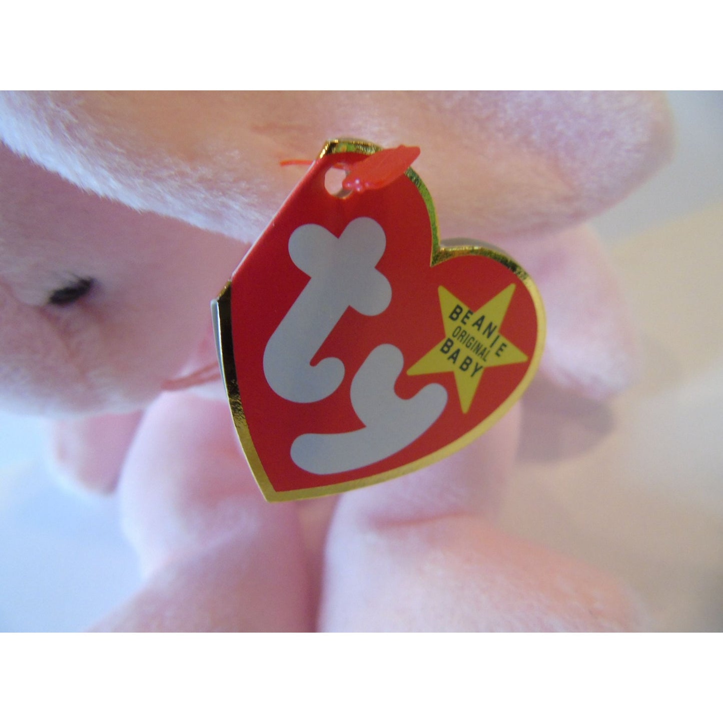 Ty Beanie Babies Hoppity The Pink Bunny Birth Date 4-3-96 Style No 4117