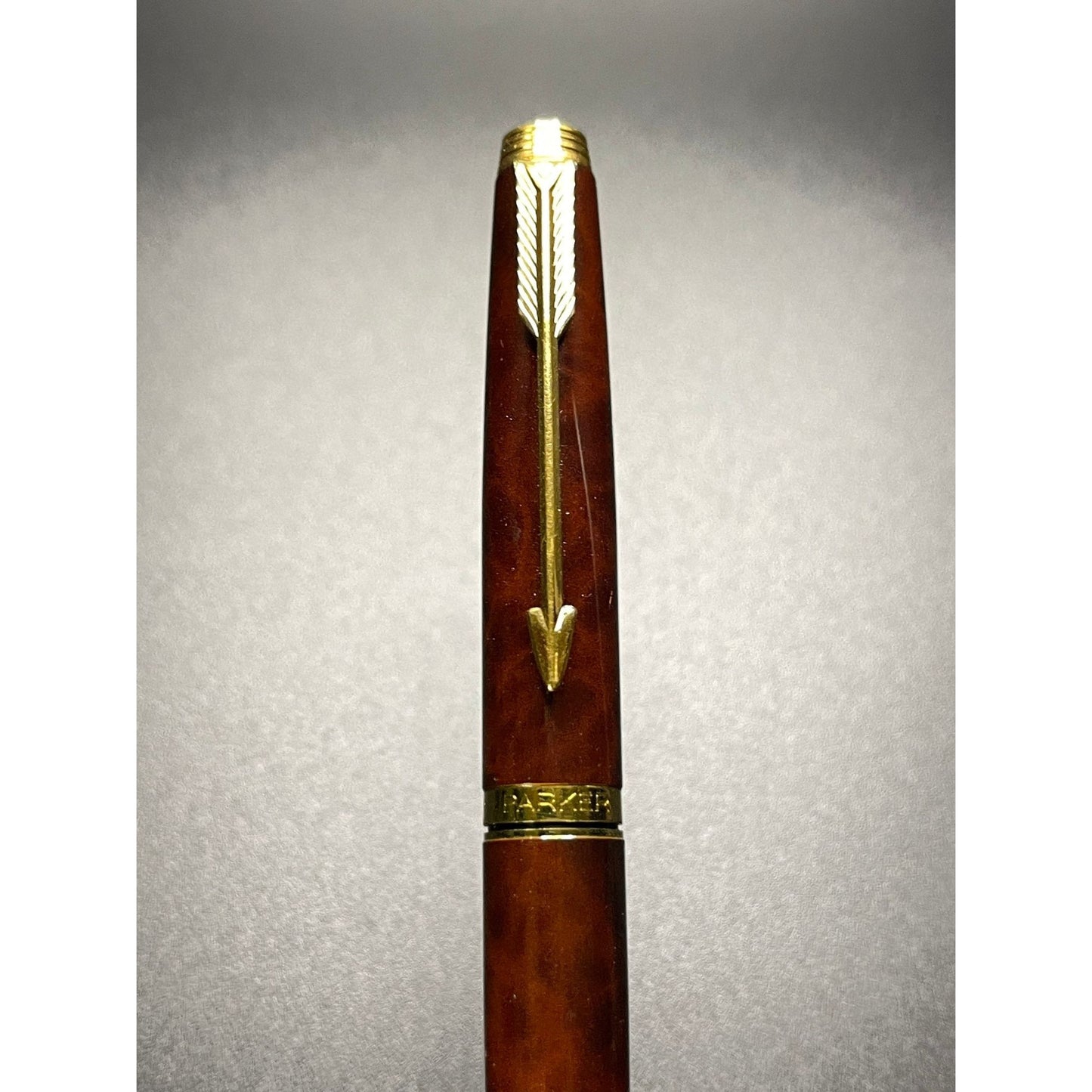 Vtg Parker Sonnet Fountain Pen Laque 5853 Deep Red Brown Lacquer 18K Gold Medium Pt New In Box Paper Work