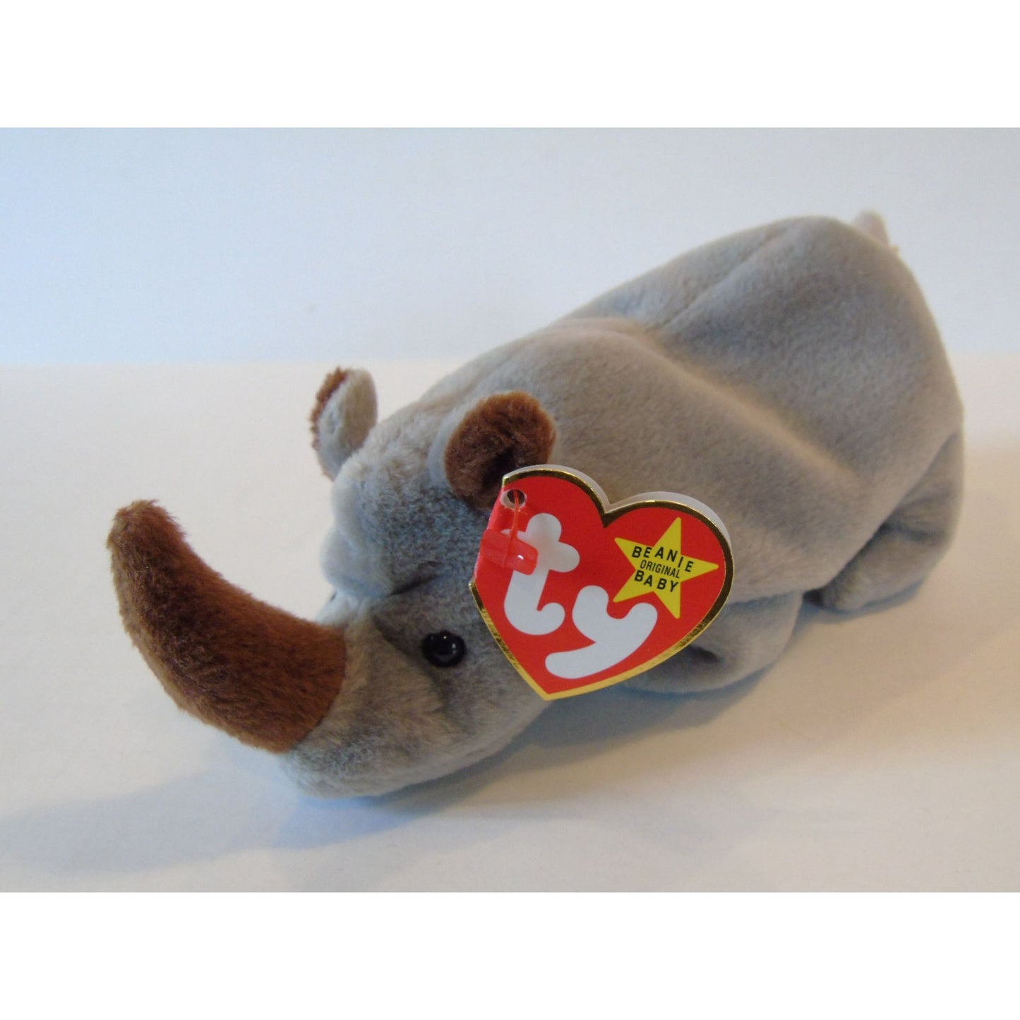 Ty Beanie Babies Spike The Rhino Birth Date 8-13-96 Style No. 4060