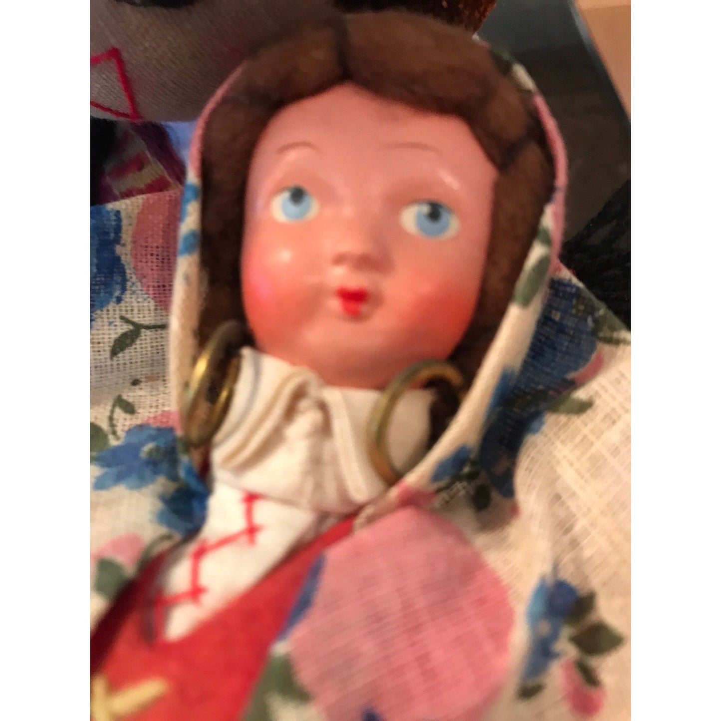 Vintage Handmade Doll Made In The Azores In Traditional Costume Portuguese Doll 8.5"